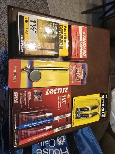 Hardware  Tool Bundle  Loctite Nails Mirror Super Glue  Auto