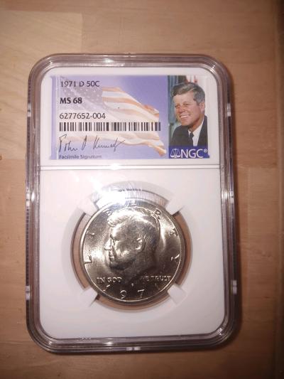 1971 D kennedy half dollar ms 68