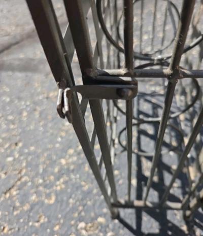 vintage lockable metal wine rack - Thumbnail 4
