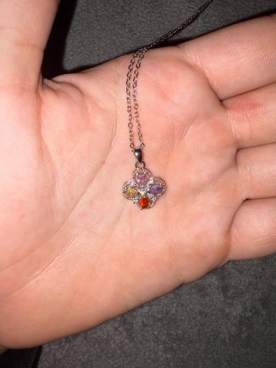 Lab Made Moissanite Diamond Pendant And  Chain - Thumbnail 2