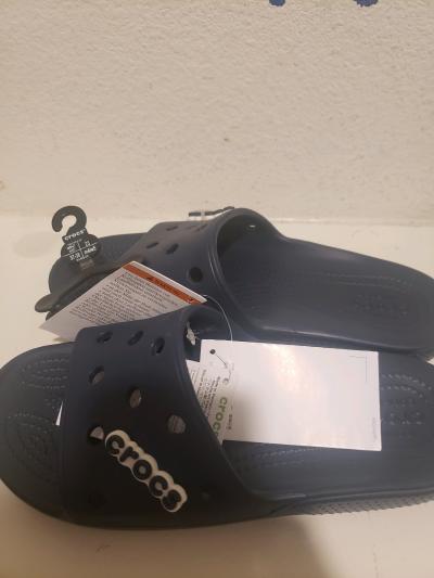 Navy Blue Crocs  Classis Slide - Thumbnail 4