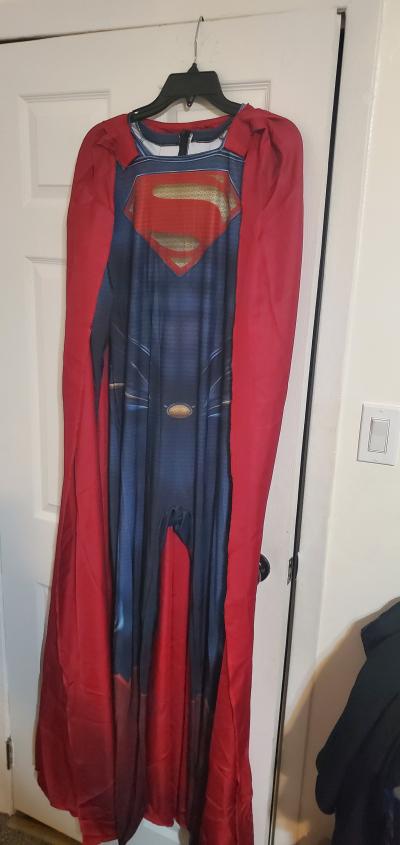 Superman Man of Steel fullbody jumpsuit costume zize M L XL