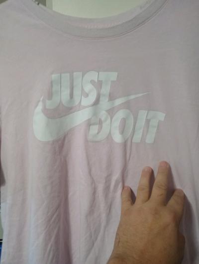 Nike pink womens shirt medium size Just Do It - Thumbnail 6
