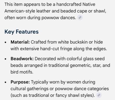 Historical Native American shawl and skirt set - Thumbnail 4