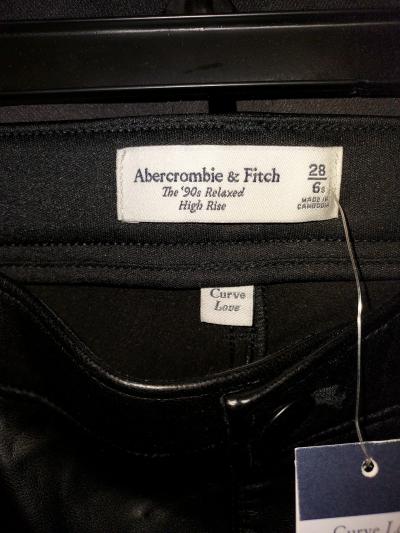 Ambercrombie and Fitch Black Faux Leather Pants Size 6s - Thumbnail 5