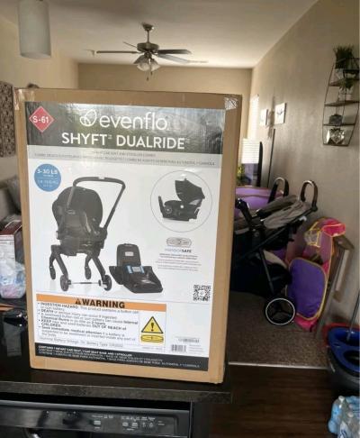 Evenflo Shyft DualRide Infant Seat and Stroller Combo - Thumbnail 4