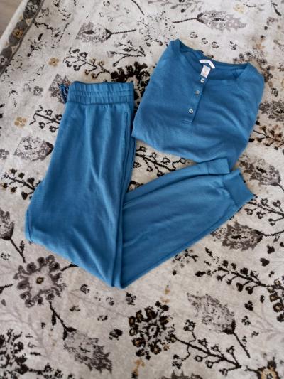 Victoria Secret Intimates Sleepwear Waffle Henley XS set