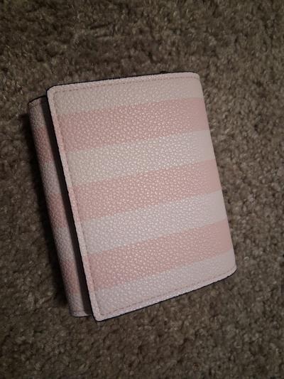 Complete Victorias Secret Pink Stripe Set Duffle Bag Wallet - Thumbnail 6
