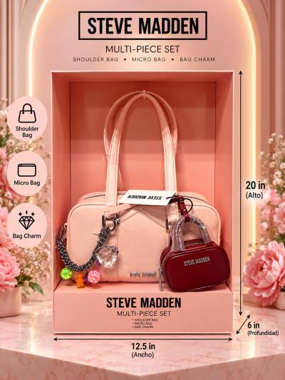 Bolsa Steve Madden Rosa Elegante para Mujer