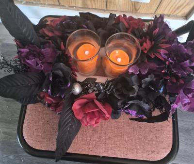 Hand made Halloween Decor Center pieces wreaths and more