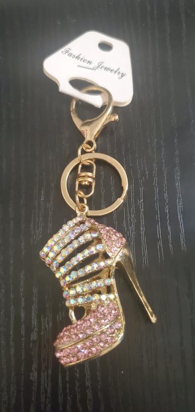Assorted Rhinestone Fashion Jewelry Keychains - Thumbnail 8