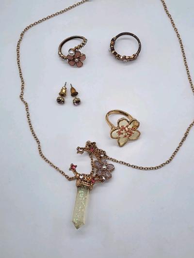pink costume jewelry set for kids - Thumbnail 2