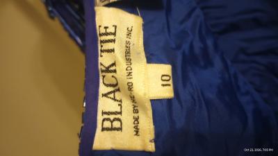 Royal Blue Sik and Rayon Beaded Gatsby Dress - Thumbnail 7