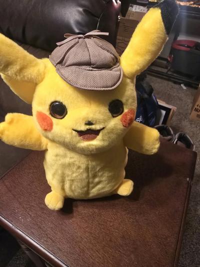 Detective Pikachu Plush Plushie  Pokemon Stuffed Animal