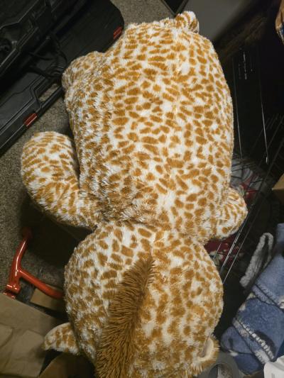 Giant Plush Giraffe with Red Heart  Valentine Stuffed Animal - Thumbnail 3