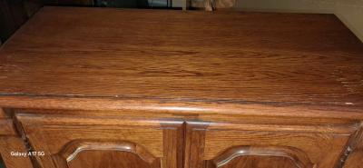 Gorgeous Vintage Dixie Oak 3 piece Dresser set - Thumbnail 4