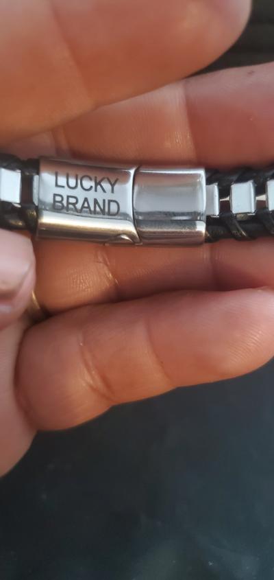 Mens Woven  Stainless Bracelet Black Magnetic Clasp no box - Thumbnail 2