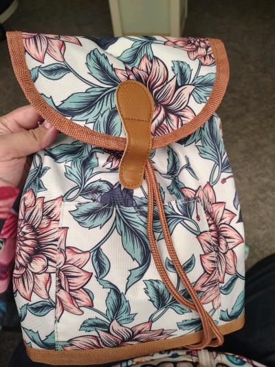 mini backpack flower print