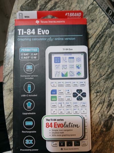 brand new in box Texas Instruments TI 84 Evo graphing calcul