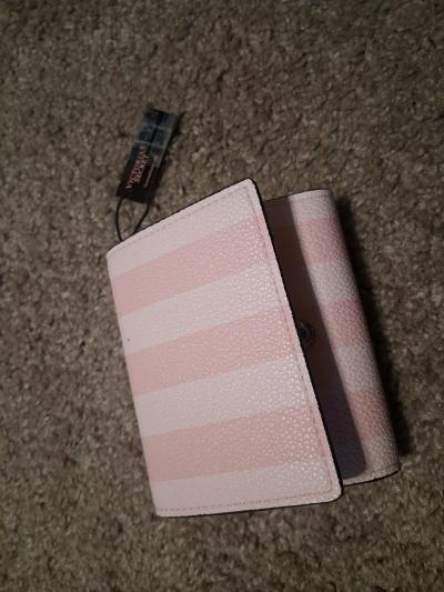 Complete Victorias Secret Pink Stripe Set Duffle Bag Wallet - Thumbnail 8