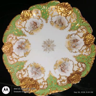Real Gold Accented Vintage Plate - Thumbnail 2
