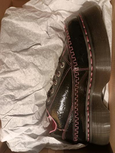 Dr Martin Black and Pink Women Shoes - Thumbnail 5