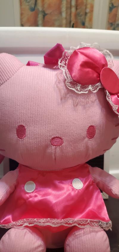 Hello Kitty Pink Plush Backpack  Cute Satin Dress  New Witho - Thumbnail 5