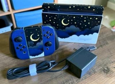 Nintendo Switch Console Dock JoyCons Custom Celestial Skin - Thumbnail 6