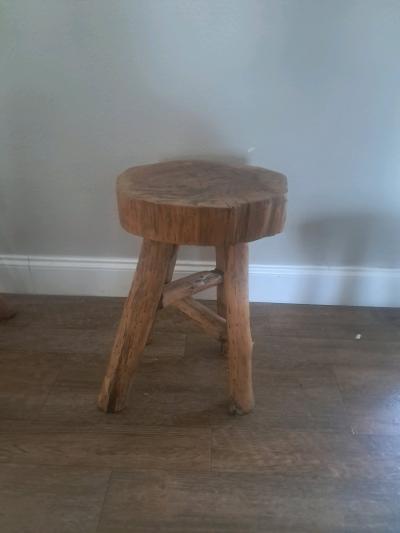 cedar stool hand crafted