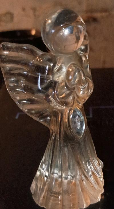 Small Plastic Clear Angel Statue