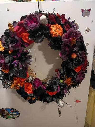 wreath for holidays with lights on it for door