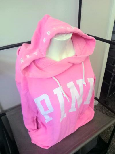 Victorias Secret PINK Campus Hoodie Surfer Hot Pink XS - Thumbnail 2
