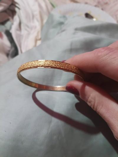 14kt gold vintage bangle bracelet - Thumbnail 3