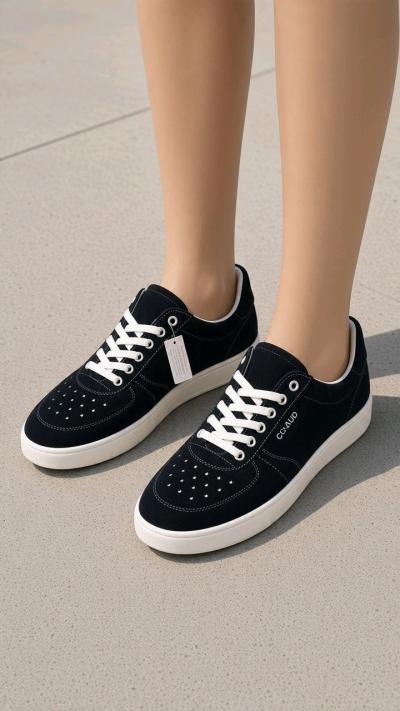 NWT Unisex Lazo Hypernova Suede LowTop Sneakers Black