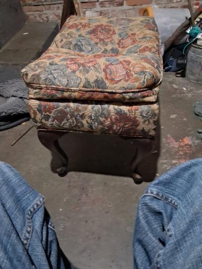 vintage foot stool - Thumbnail 3