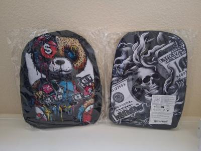 graffiti teddy bear book bags and scull