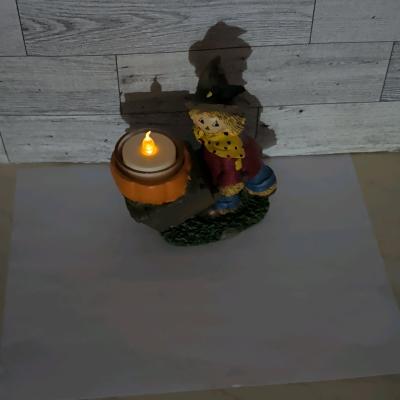 Yankee Candle Halloween Scarecrow Barrel Tea Light Holder