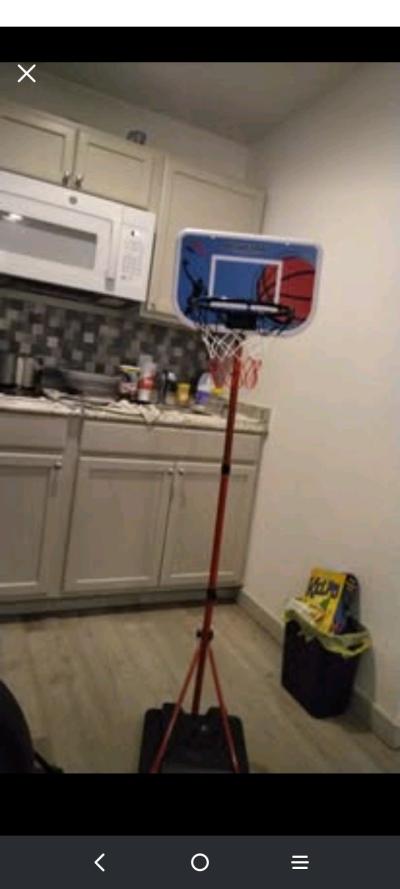 Kids basketball goal with net shoot hoops - Thumbnail 3