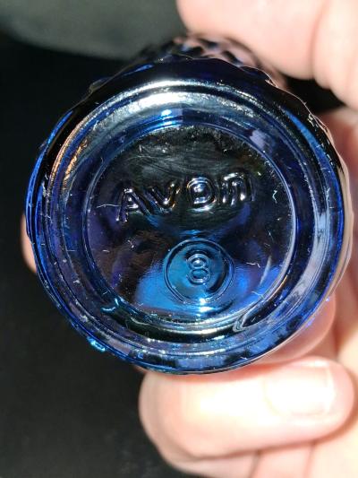 vintage Avon Crystal Point cobalt blue glass shakers - Thumbnail 2