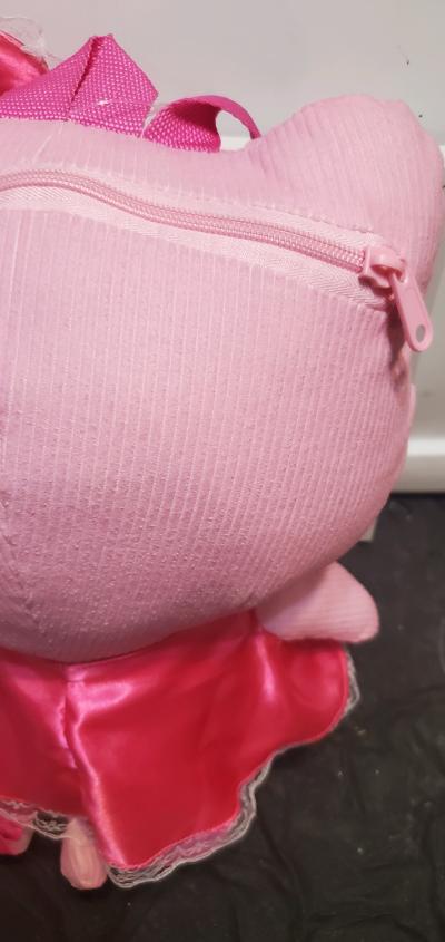 Hello Kitty Pink Plush Backpack  Cute Satin Dress  New Witho - Thumbnail 4