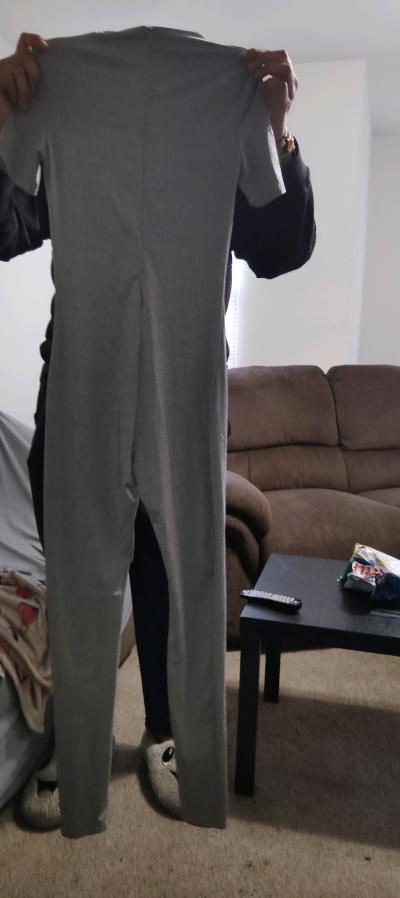 womens clothing gray romper - Thumbnail 2