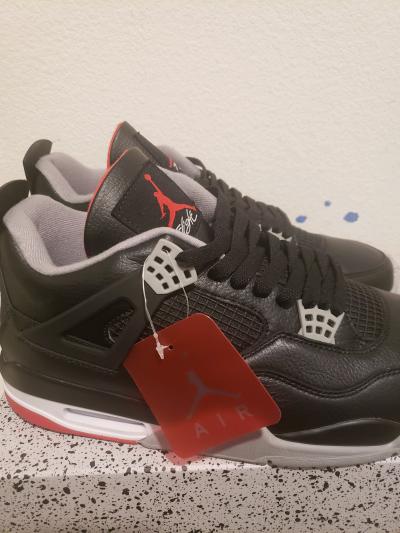 Jordan 4 Retro Bred Size 12 - Thumbnail 2