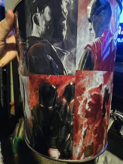 AMC Marvel Avengers Endgame Popcorn Tin Bucket Thanos Hulk T - Thumbnail 3