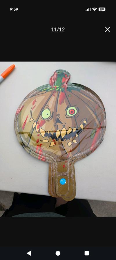 pumpkin faced Halloween balloons 5 different balloons 20ea - Thumbnail 5