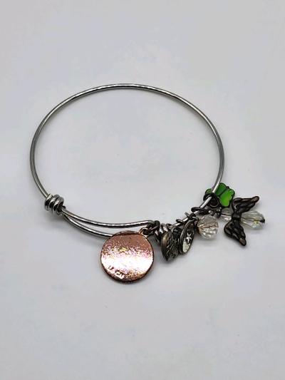 adjustable bangle bracelet with charms for daughter - Thumbnail 2