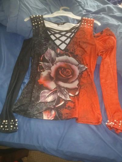 studded cold shoulder top