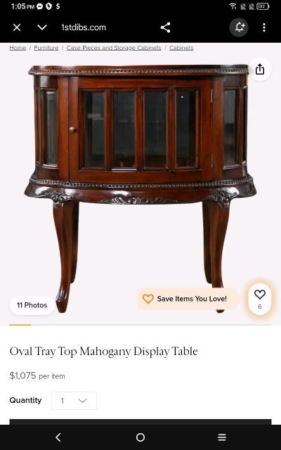 Oval tray top mohagany tables - Thumbnail 3