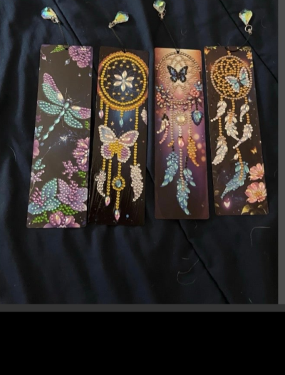 Diamond Art Butterfly Bookmarks - 4 in each set - Thumbnail 2