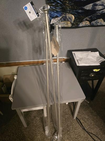 Brand New Mainstays Curtain Rods Set of 5 4884 Brushed Nicke