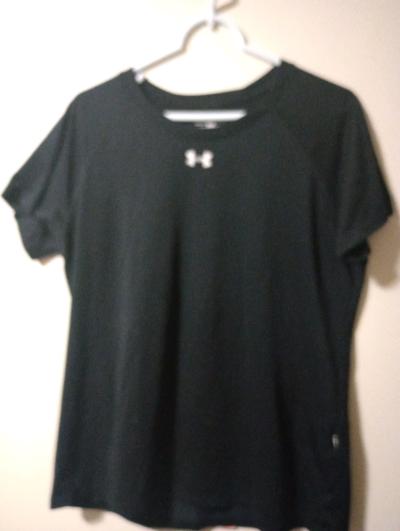 mens under armour shirt large black